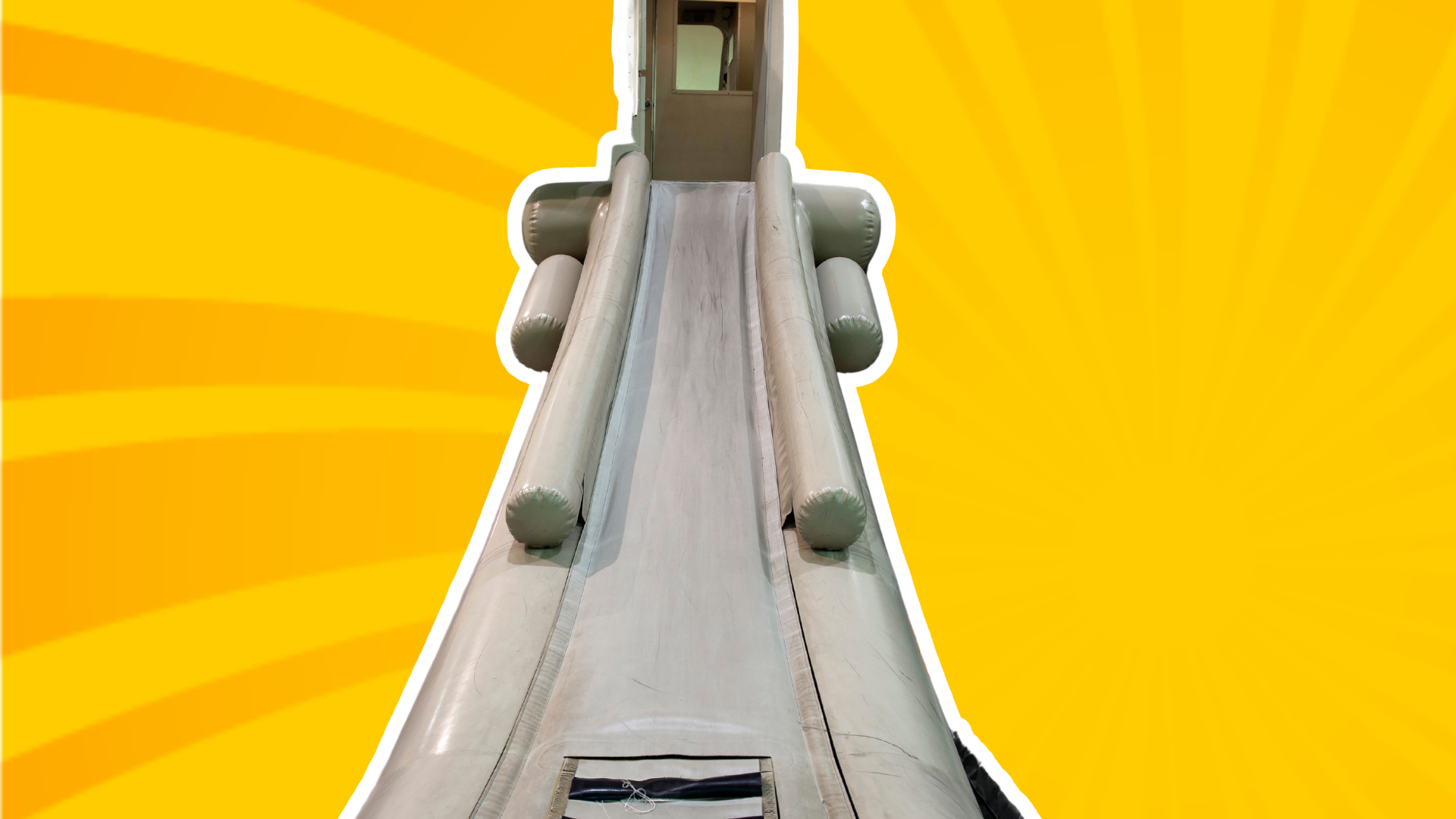 aeroplane slide mishap