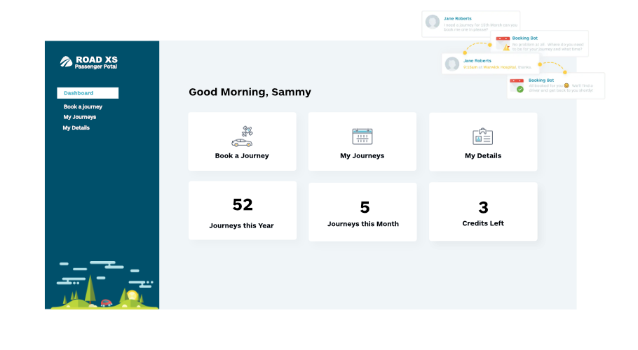 road xs passenger portal with booking bot road xs passenger portal with booking bot